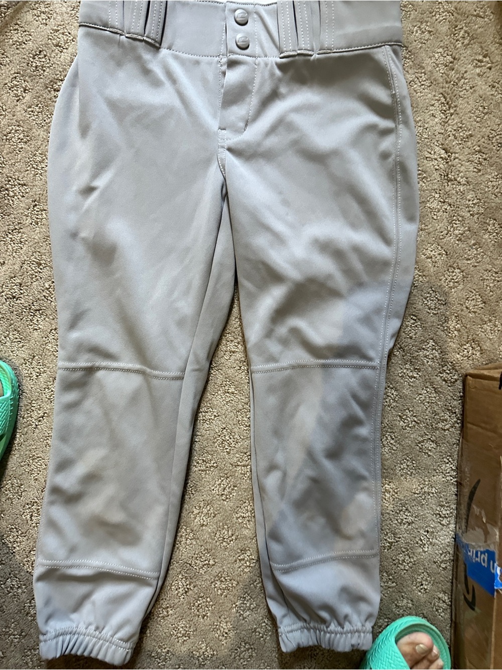 Girls .. Light Gray Athletic Joggers - Casual Sport Pants